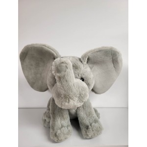 Éléphant Gris L-E - peluche avec broderie personnalisée