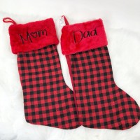 Christmas Stockings black and red