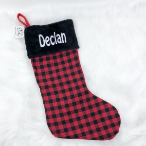 Christmas Stockings red and black 