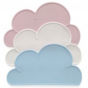 Tapis de jeu en silicone en forme de nuage ROSE